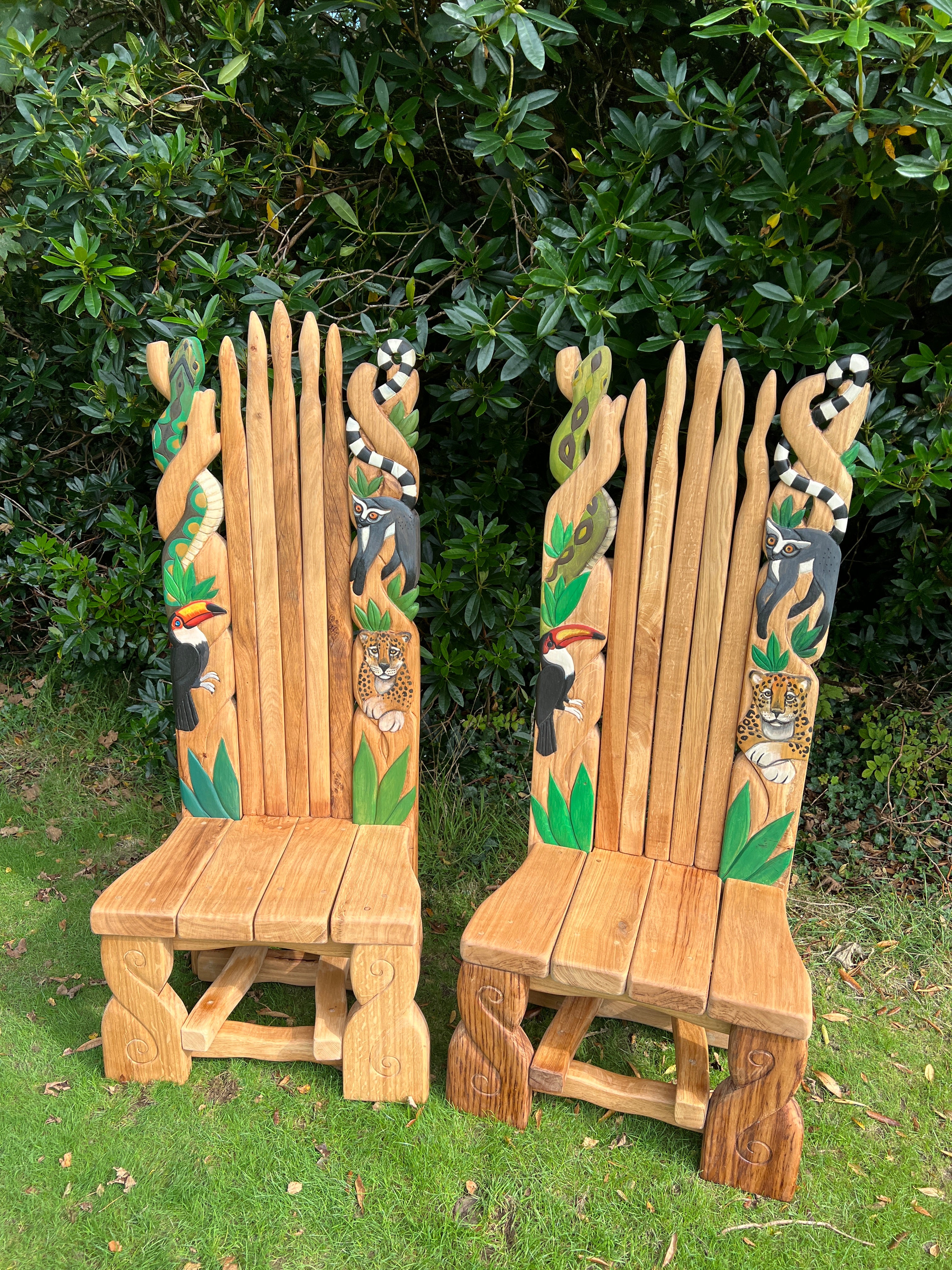 Pair of Amazon Adventure Storyteller Chairs outdoors