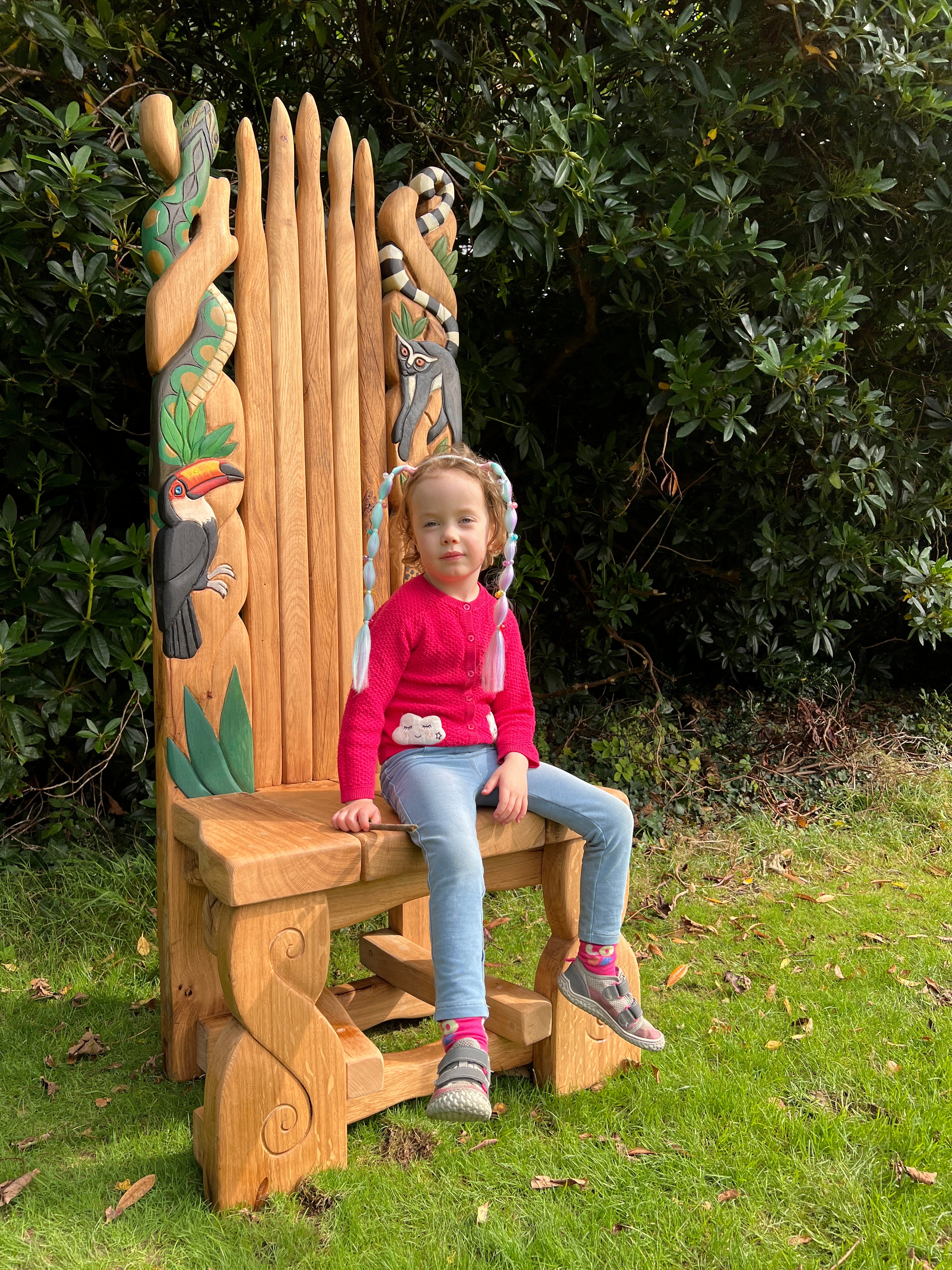 Child sitting on Amazon Adventure Storyteller Chair