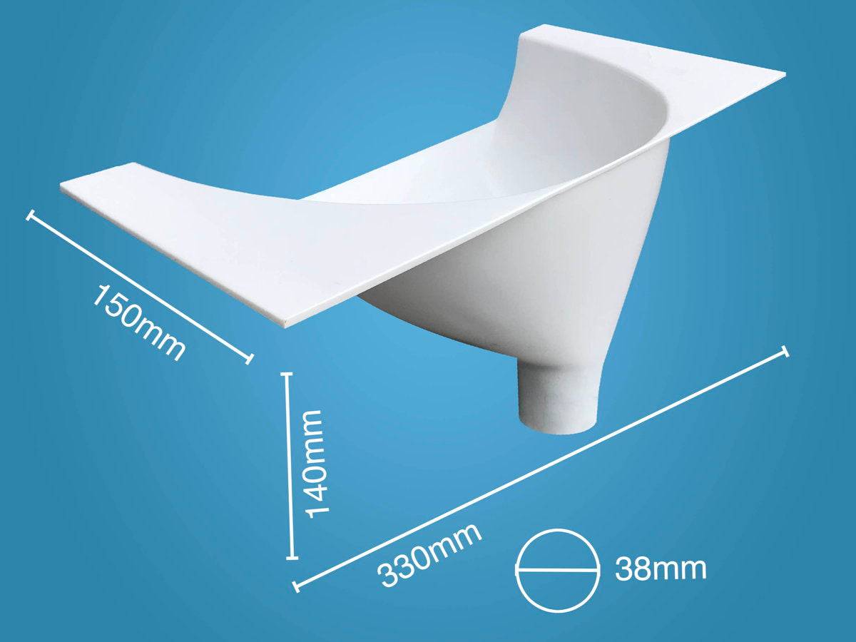 Séparateur d'urine avec dimensions pour toilettes écologiques