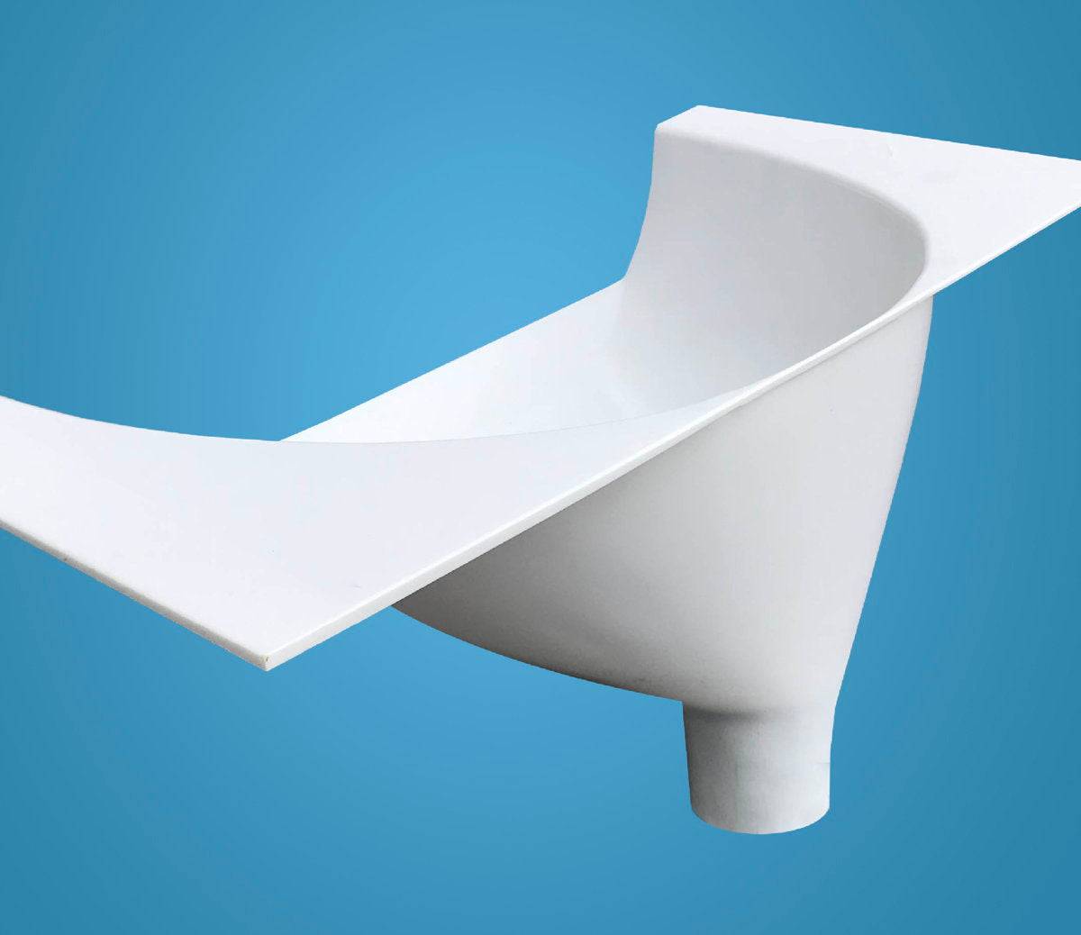 White urine separator for eco-friendly toilets