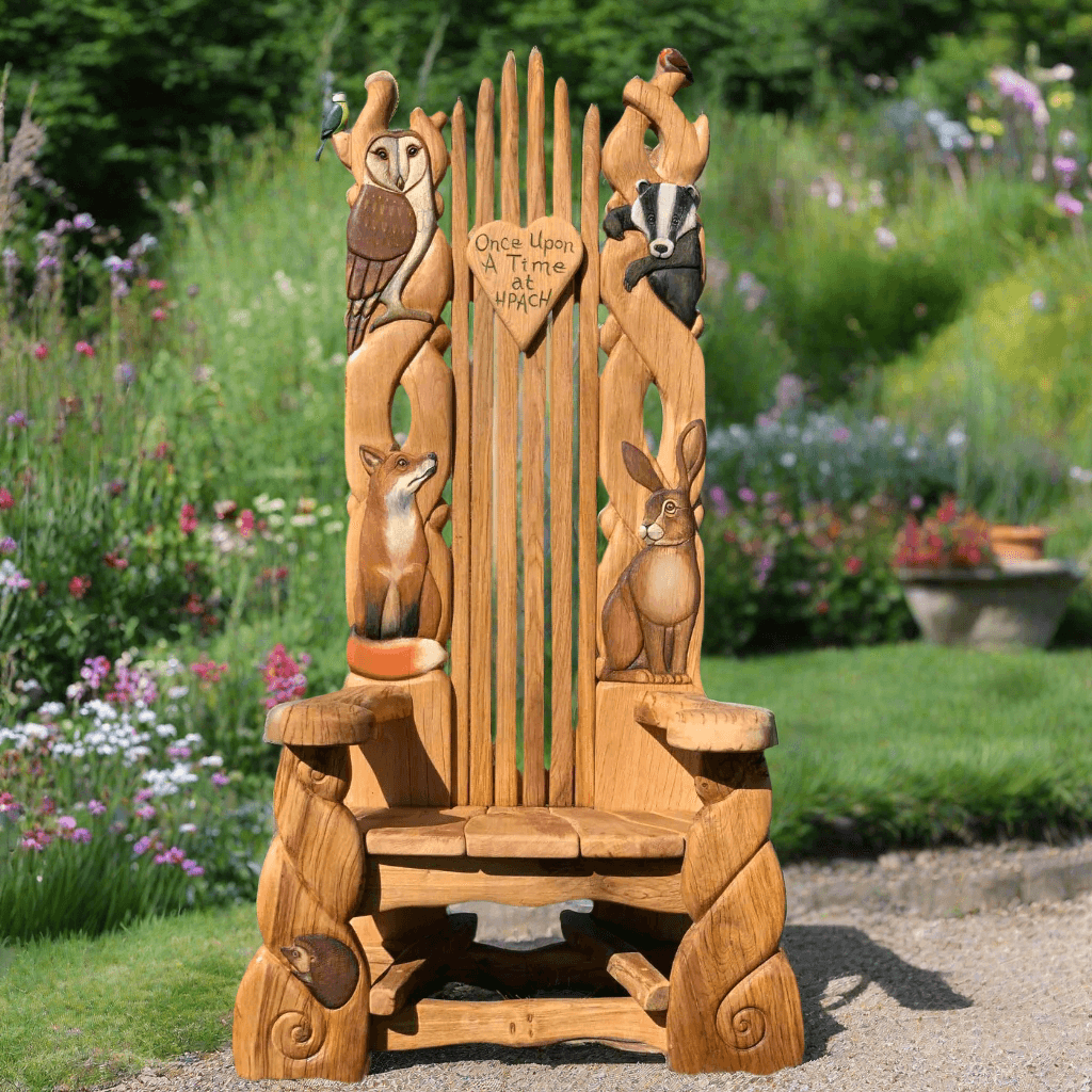 Enchanted Forest Throne with woodland animals