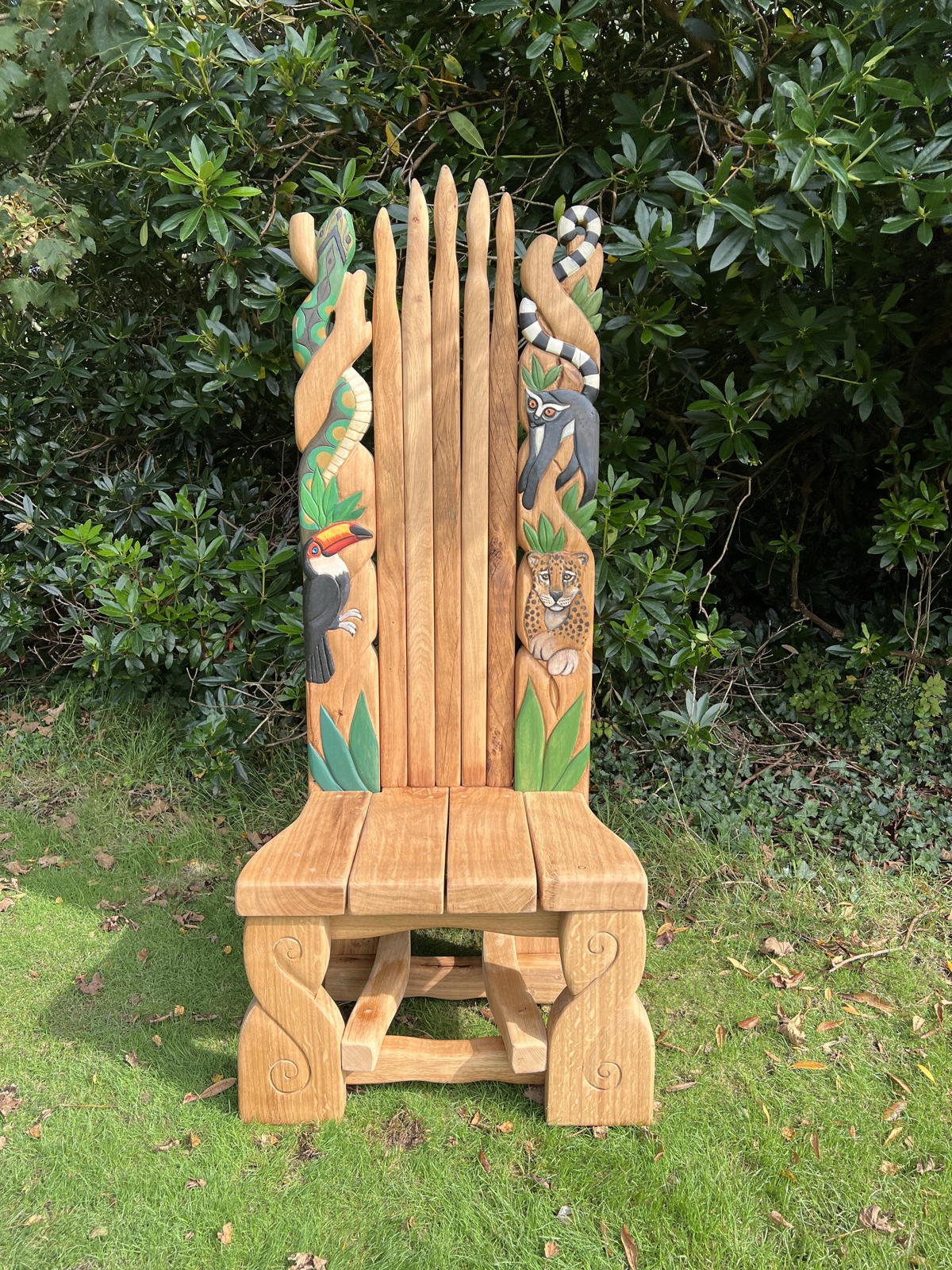 Unique carved wood furniture for Drusillas Zoo