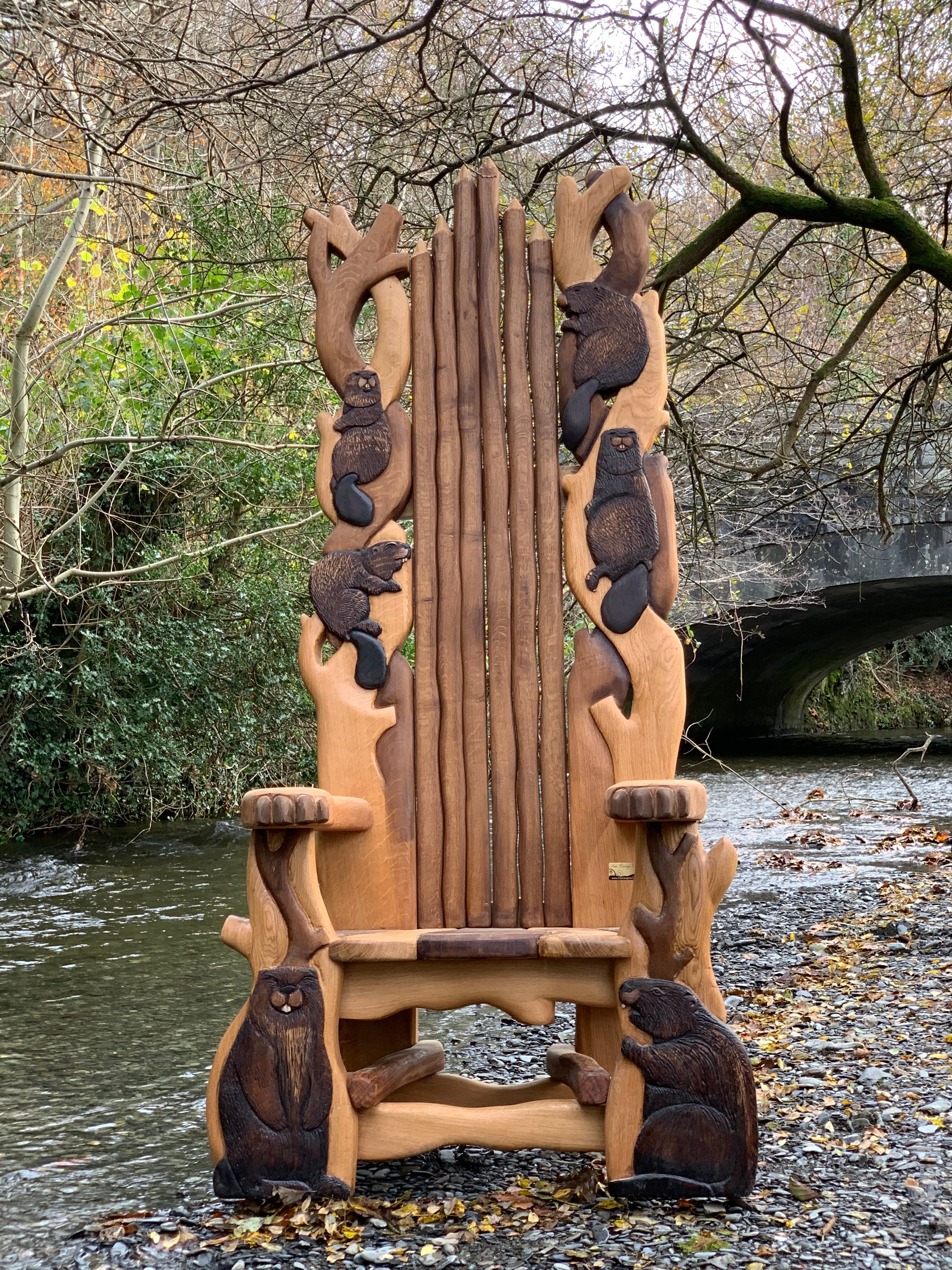 Chaises sculptées à la main célébrant les animaux du monde naturel