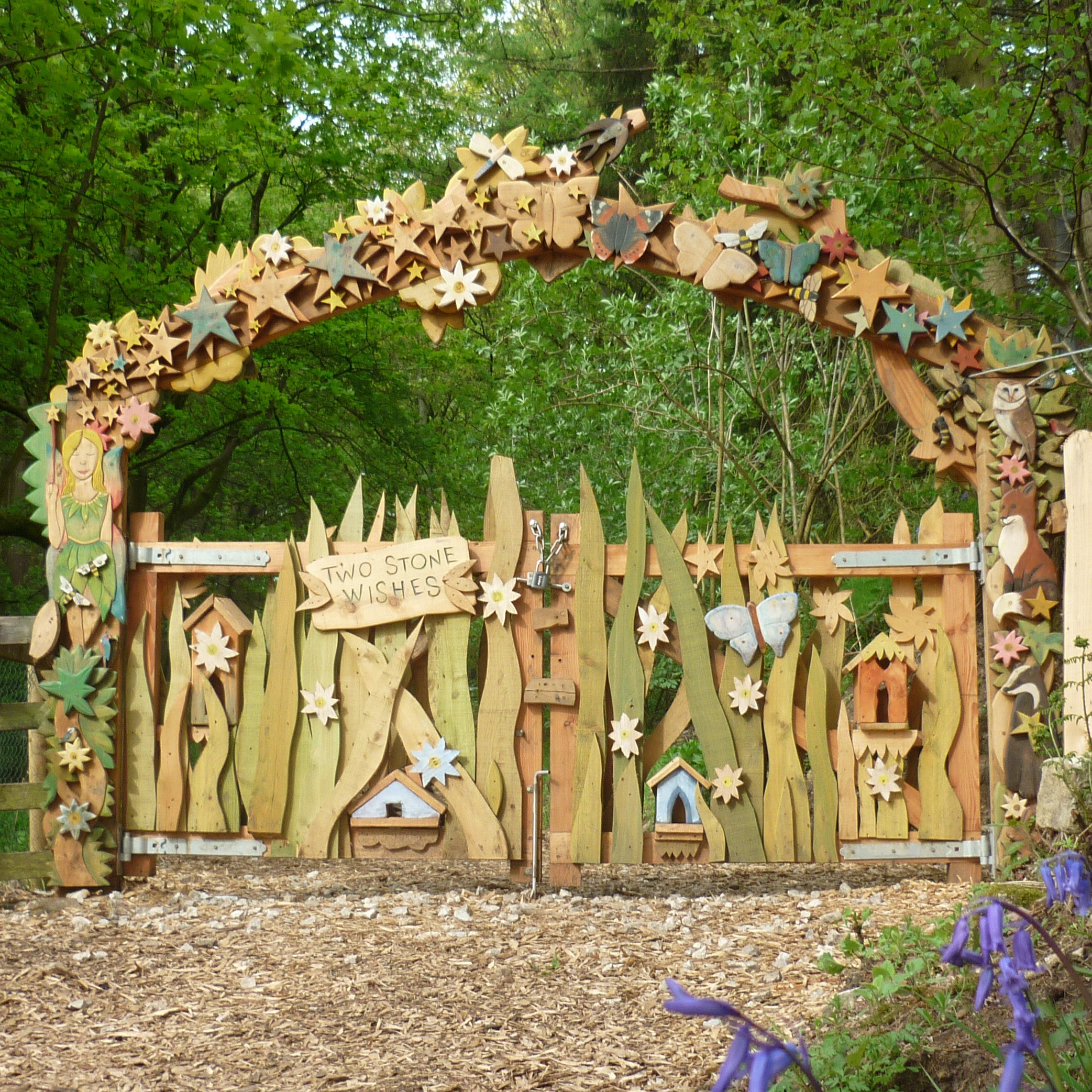 Decorative archway at Studfold Fairy Trail entrance