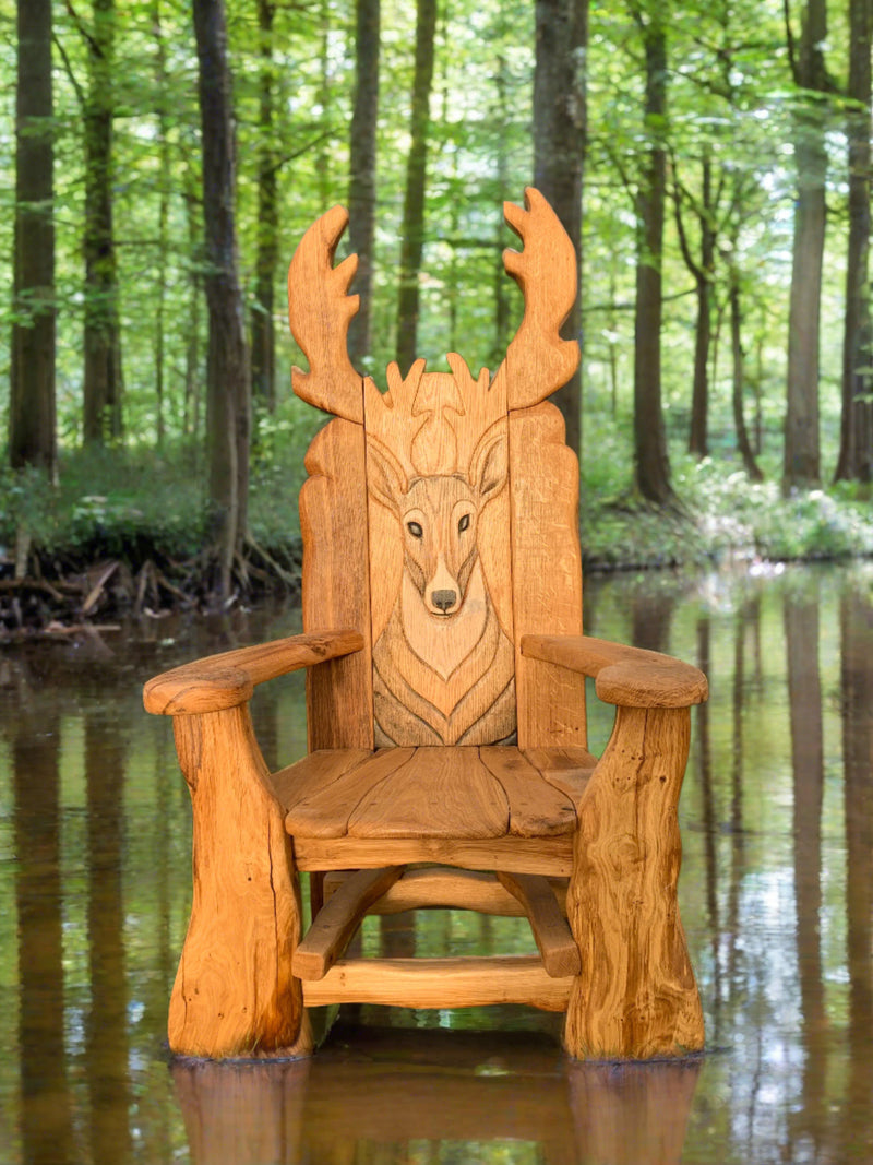 hand-crafted oak chair