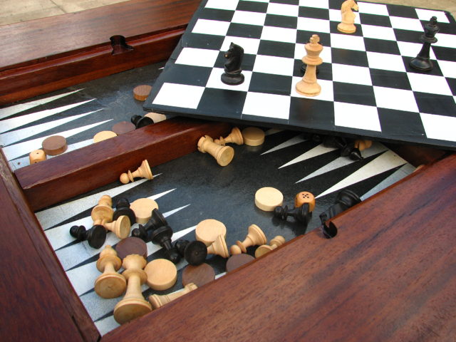 Chess Table with Pieces