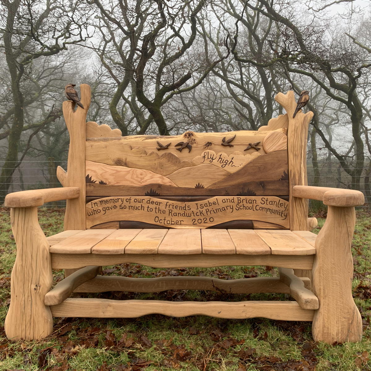 Memorial Wooden Bench Skylark