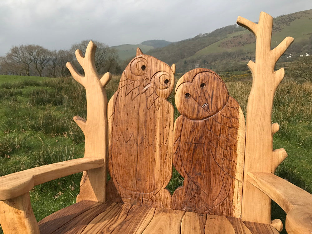 oak garden bench