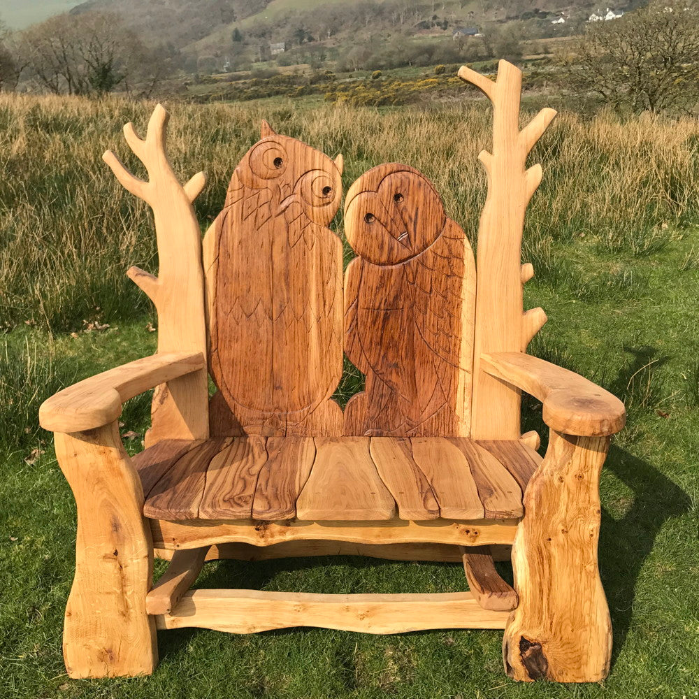 owl garden bench