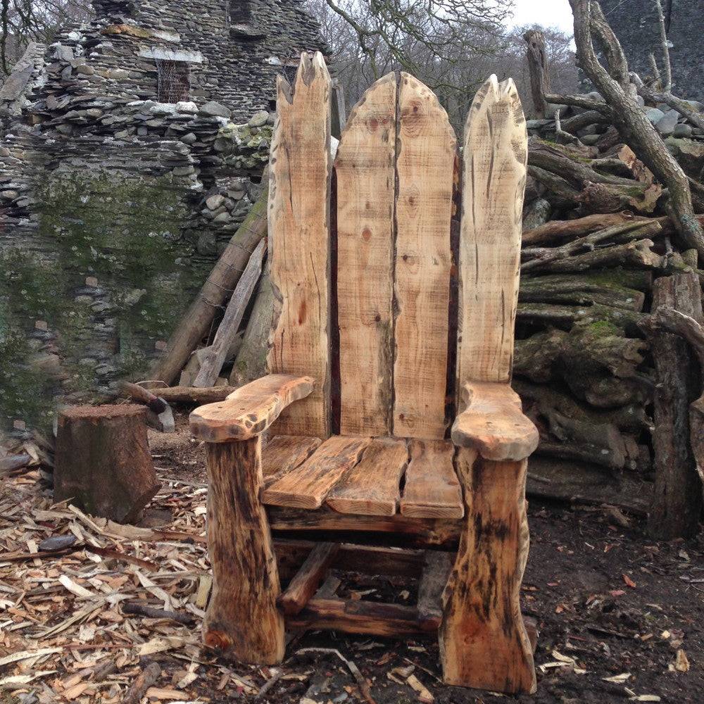 Handmade Giant Shrek Throne in rustic setting