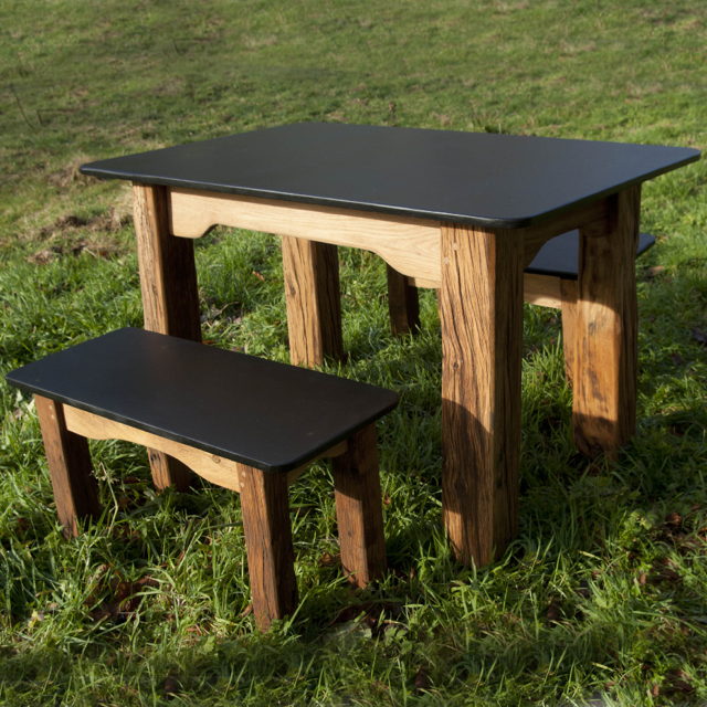 slate garden table